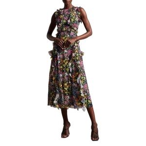 Ted Baker London Floral Print Midi Dress